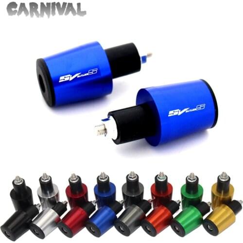 Motorcycle Accessories, 7/8 '' 22MM CNC Aluminum Handlebar Caps, End Caps for SUZUKI SV650/S SV650 S 1999-2009