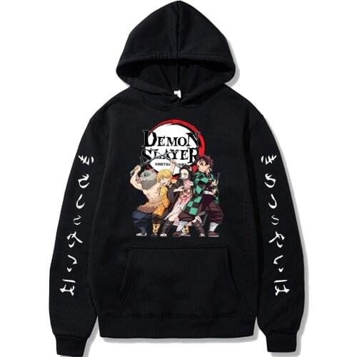 Demon Slayer Hoodies DemonSlayer Sweatshirt Fashion Designer Streetwear Men Autumn Hip Hop Hoodie Pullover