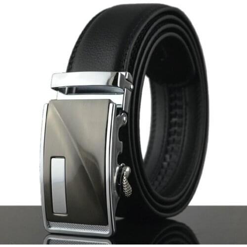 WOWTIGER New Automatic buckle men belts fashion business belt Famous brand luxury belts for men