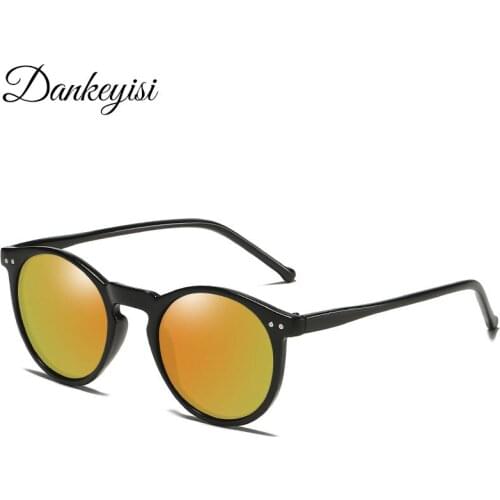 DANKEYISI Men Retro Round Sunglasses Women Polarized Lady Elegant Sunglasses Female Driving Travel Eyewear Lunette Soleil Femme