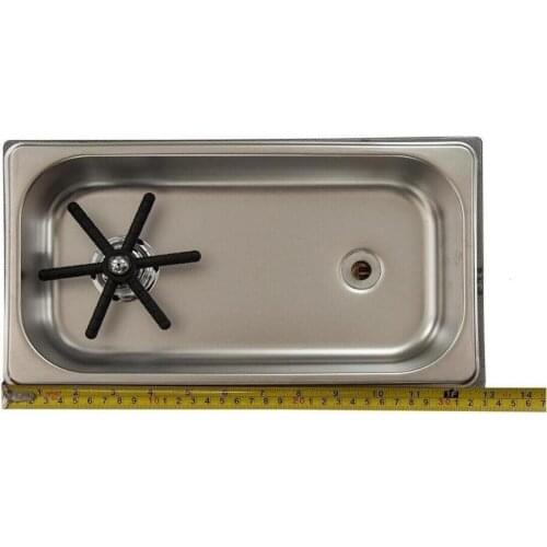 Sink, pitcher rinser, stainless