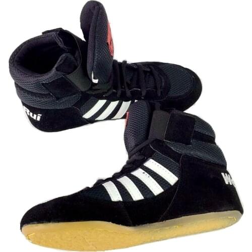 Professional Wrestling Shoes Boxing Shoes Mens Training Shoes Tendon Bottom Artificial Leather Sports Shoes Breathable