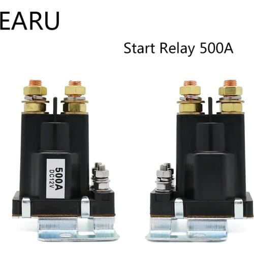 Dual Battery Start Relay 4 Pin Large Current 500A 12V 24VDC Car Power Switch,Starting Relay,Auto Start Contactor Heavy Current
