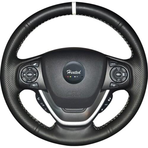 DIY genuine Leather Auto CAR Steering Wheel Cover for Honda Freed capa para volante Braid on the steering wheel