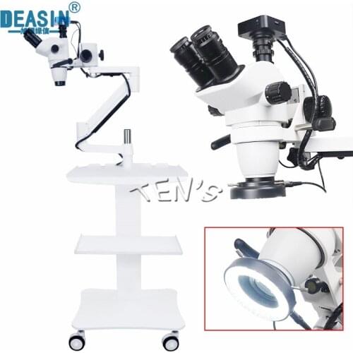 Dental DEASIN Operating Microscope Portable Magnification Trolley Long Arm Surgical Endodontic Microscope Dentistry Equipment