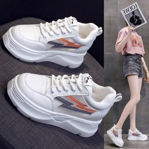Comfortable And Breathable Casual Sports Shoes Spring And Summer New Fashion All-Match Thick-Soled Inner Increase Womens Shoes