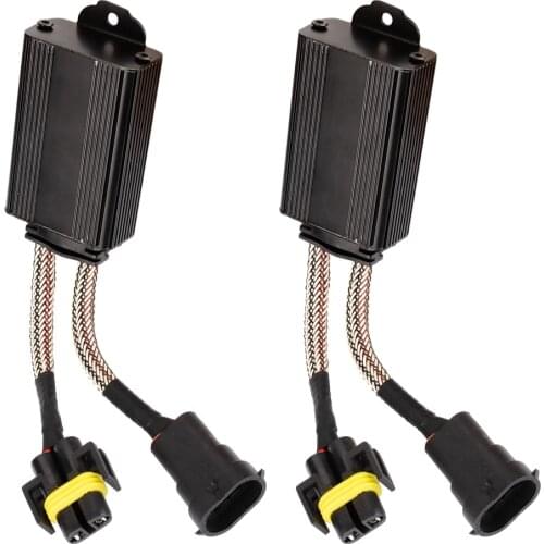 YUNPICAR H11 H9 H8 LED Canbus Decoder Cancel Error Message fix led Bulb on and Off Flickering Problem Adapter Pack of 2