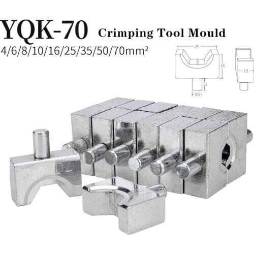 1Pair YQK-70 Hydraulic Clamp Die Copper And Aluminum Terminal Crimping Tool Die Hexagonal