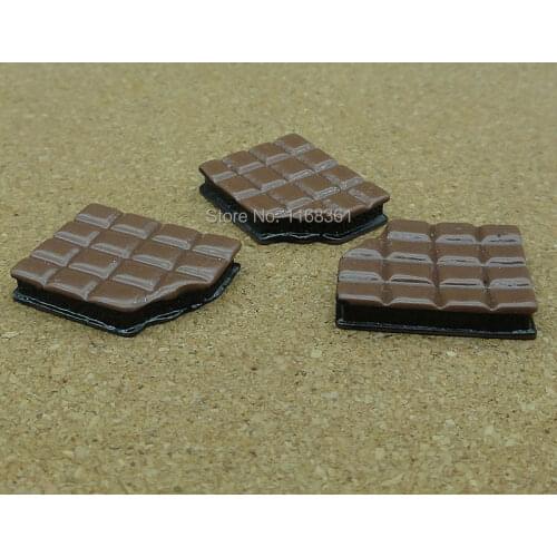 1pcs/lot resin flat back brown delicious chocolate17mm Cabochons Hair Bow Center Card Frame Making Craft DIY B301-1