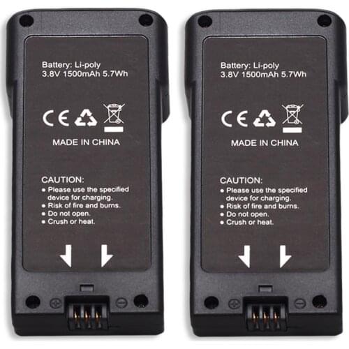 2pcs/Lot 3.8V 1500mAh Lipo Battery for MJX X104G Brushless Rc Drone Spare Parts