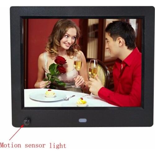 8 inch motion sensor body sensor induction sensor high resolution ratio 4X3 picture player video player digital photo frame