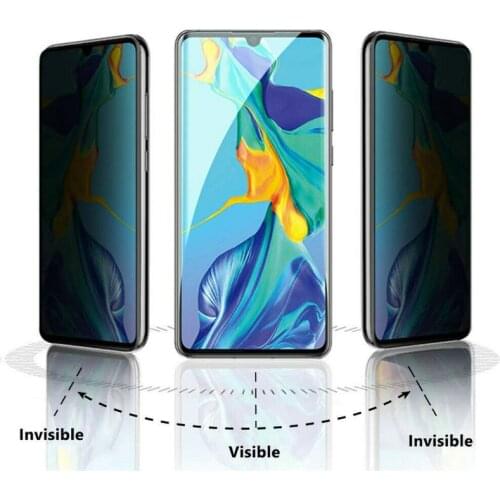 Anti-Spy Privacy Tempered Glass Screen Protector for HuaWei P20 P30 P40 P50 Lite E Pro 4G 5G 100pcs With Paper Retail Packaging