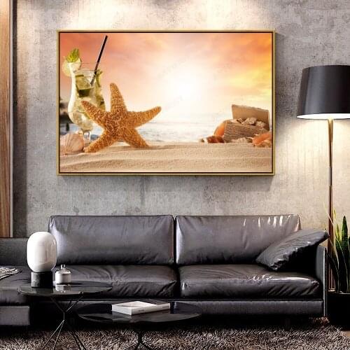 Artcozy Oil Canvas Painting welcome_summer_sea_and_beach For Home Decoration Wall Art