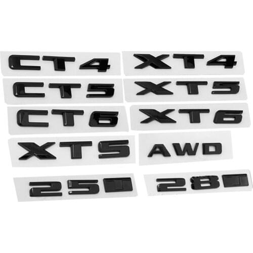 Black Car Styling Sticker Rear Trunk Sticker For Cadillac CT5 CT6 CT4 XTS XT4 XT5 XT6 AWD 28T 25T Cadillac Emblem Badge Sticker