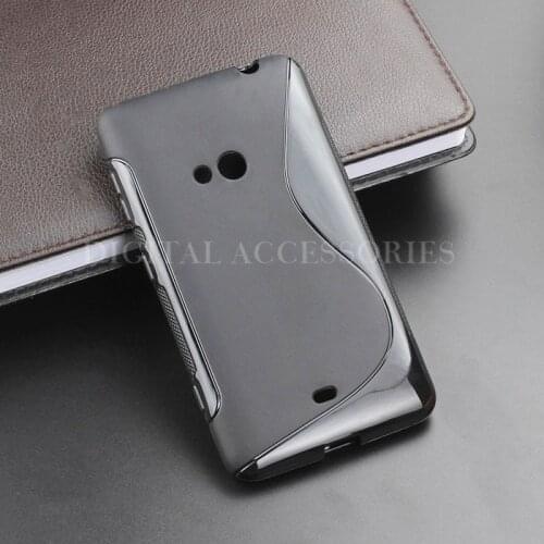 Black Color S Line Gel TPU Slim Soft Anti Skiding Case Back Cover For Nokia 625 Lumia 625 Phone Rubber silicone Bag Cases