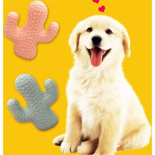 Cleaning Teeth Pet Chew Toys Safety Rubber Dog Squeaker Toy for Small Dogs Cactus Puppy Cat Teethbrush mascotas Accessories