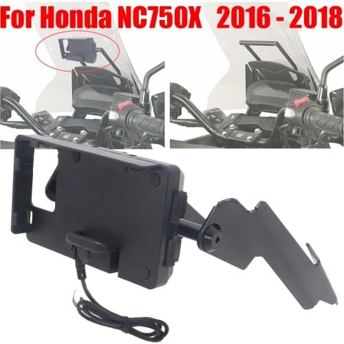 Artudatech NC 750x Motorcycle GPS Phone Stand Bracket Holder Navigation Bar For Honda NC750X 2016 2017 2018 NC 750 X Accessories