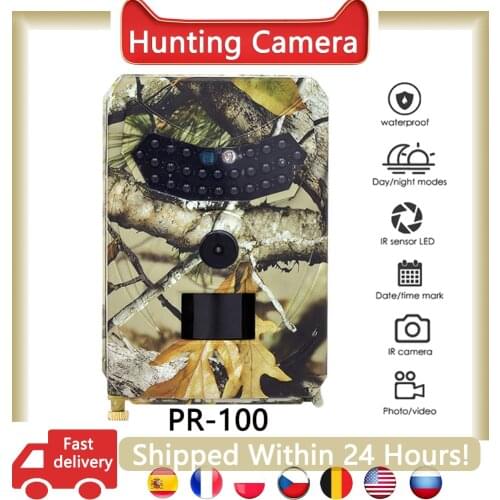 PR100\B\C Hunting Camera Photo Trap 12MP Wildlife Trail Night Vision Trail Thermal Imager Video Cameras Hunting Scouting Game
