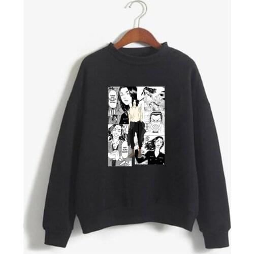 Hot Harajuku Baji Keisuke Hoodies Anime Funny Tokyo Revengers Loog Sleeve Casual Sudaderas Hombre Loog Sleeve Sweatshirt