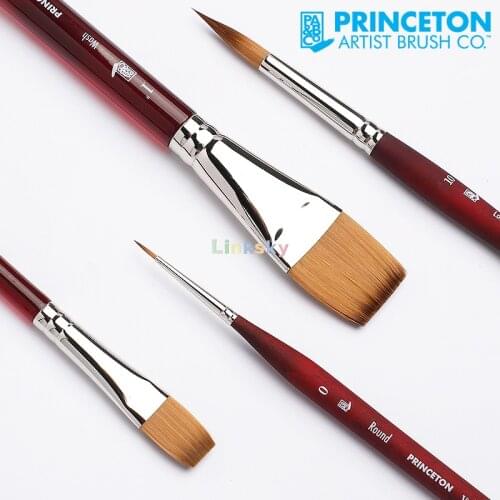 Princeton Velvetouch, Series 3950, Paint Brush for Acrylic, Oil and Watercolor, Base Coating,and Applying Color To Large Areas