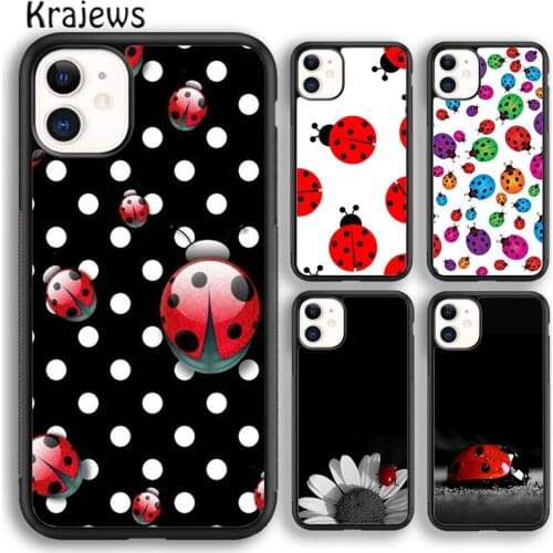 Krajews 11 Colorful Ladybugs Phone Case Cover For iPhone 5s 6s 7 8 plus X XS XR 11 12 pro max Samsung Galaxy S7 S8 S9 S10 Plus