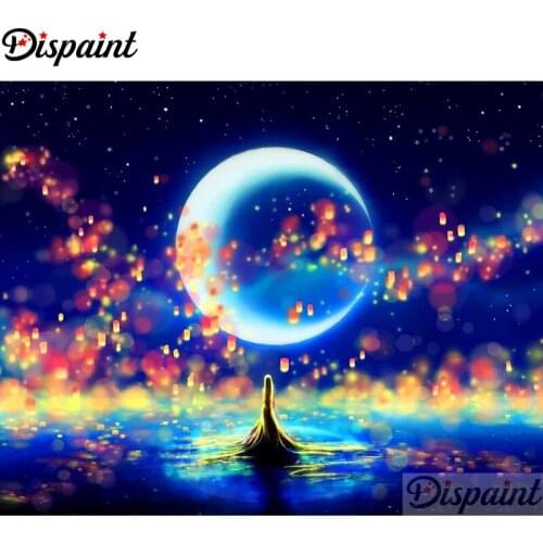 Dispaint Full Square/Round Drill 5D DIY Diamond Painting "Moon woman" Embroidery Cross Stitch 3D Home Decor A12229