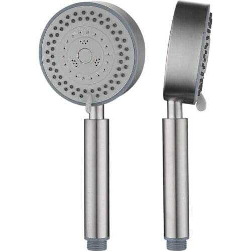 304 Stainless Steel Shower Head High Pressure for Bathroom Water Saving Rainfall Brushed Sprayer 5 Functions