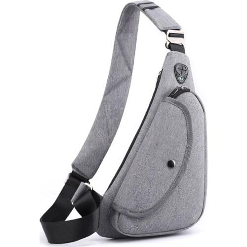 New mens chest bag water repellent travel small backpack single shoulder bag diagonal triangle chest bag personal pocket bag