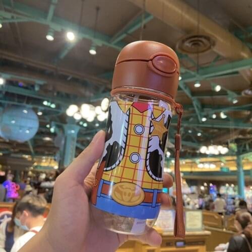 New style Shanghai Disney Toy Story Plastic Cup Hu Di Portable Cup Childrens Water Cup Cold Water Cup Cup with Lid AG2522