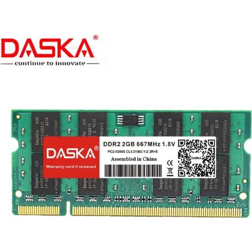 DASKA Brand ddr2 ram 2GB Laptop Memory Notebook SO-DIMM 800 667mhz 200pin 1.8V Lifetime Warranty