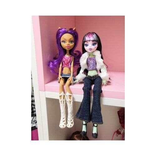 Originol monsters high school clothes pants skirt without Head 1pc DIY Nude Doll Draculaura girl Doll House Children Gifts