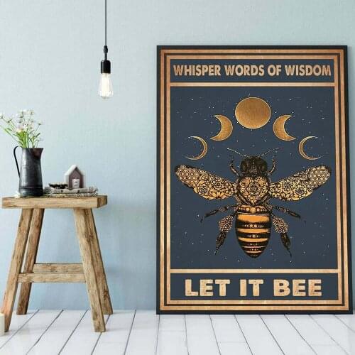 Mental Bee Kind Lose Your Mind Find Your Soul Poster and Print Yoga Wall Decoration Vintage Posters Wall Art Home Painting Decor
