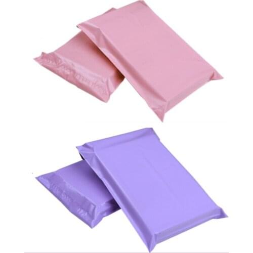 Many sizes 100Pcs Mailer Padded shipping Envelope Courier bag Pink Self-seal Adhesive Post Mail Bags Plastic Postal Mailing Bag
