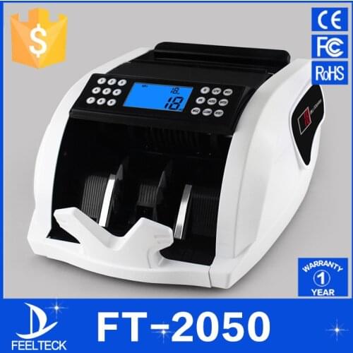 FT2050 Money counter New LCD Display Money Bill Counters Counterfeit Detector UV & MG Cash Bank 110V 220V EU US Counting Machine