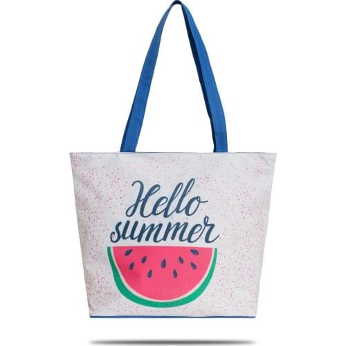 New small cloth beach bag fashion women summer starfish printed jute beach bag shoulder bag top bag shopping bags purse