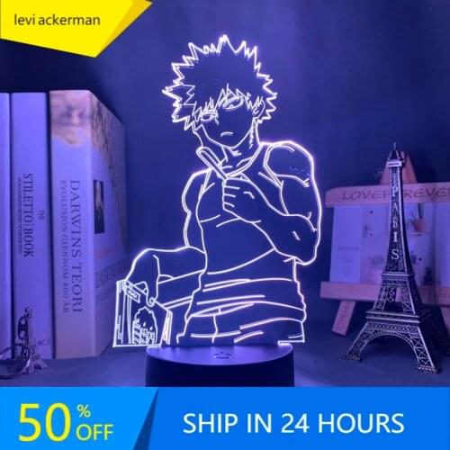3d Light Bakugo My Hero Academia for Bedroom Decor Birthday Gift Manga Gadget My Hero Academia Katsuki Bakugo Lamp Anime