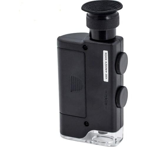 LED currency detector lamp 200-240 times optical zoom microscope to identify jewelry diamond magnifying glass