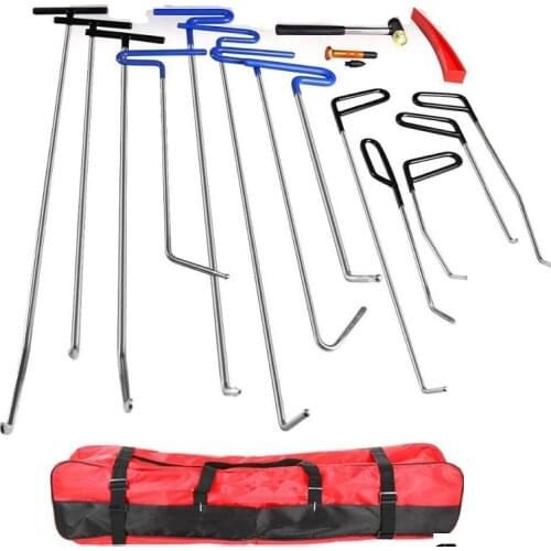 Dent Removal-Hail Repair Rod Hook Tool Kit With Pump Wedge for Car Dent Remover Puller Hail Damage Repair Set