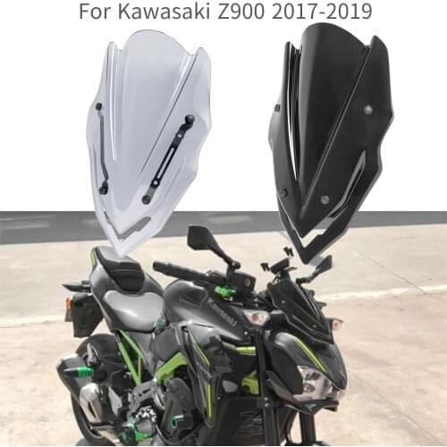 2018 Z900 Windscreen Windshield for Kawasaki Z 900 2017-2019 Motorcycle Accessories Air Wind Deflector Double Bubble Smoke