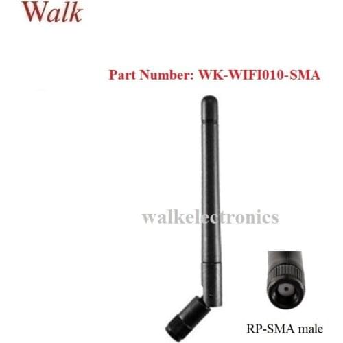 Omni directional WiFi 2.4GHz aerial Zigbee Antenna WiFi rubber antenna RP-SMA male straight connector with movable joint