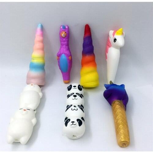 1PC PU Cartoon Slow Rebound Pen Cap Protective Pen Caps Student Decompression Slow Rebound Gel Pen Cover Stationery Decoration