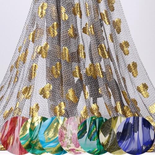 105CM Wide Jacquard Thin Silk Georgette Fabric for Summer Long and Short Dress Shirt 20 Patterns Available E426