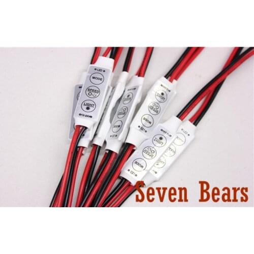 12V 12A Mini Portable Single Color LED Strip Tape Controller controler Dimmer , 5pcs/Lot, Free Shipping