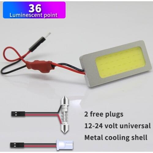 12V 24V White T10 W5w Cob 24SMD 36SMD 48SMD Car Led Auto Interior Reading Lamp Bulb Light Dome Festoon Vehicle Panel Lamp 1pcs