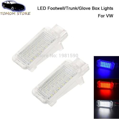 2PCS 18SMD LED Car footwell interior lights for A6 S6 C5 RS6 A7 S7 Q7 A8 S8 D3 D4 R8 TT auto accessory