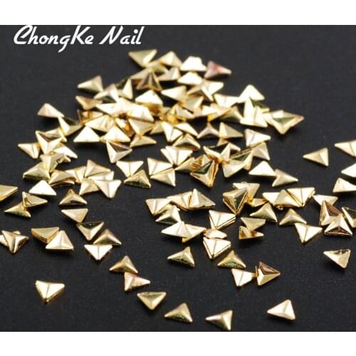 500Pcs/pack New Triangle Geometry Styles Metal Rivet Nail Art Deco 3D Nail Accessories DIY Nail Tools For Manicure N10059-013