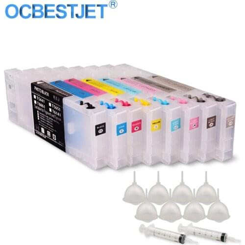 8Colors/Set T5448 T5651-T5659 T6148 T6061-T6069 Empty Refillable Ink Cartridge For Epson Stylus Pro 4800 4880 Printer 300ML/PC