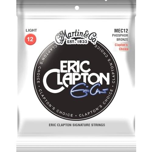 MartinGuitar MEC12 MEC13 Acoustic Guitar Eric Claptons Choice 92/8 Phosphor Bronze Strings, Light, 012-054