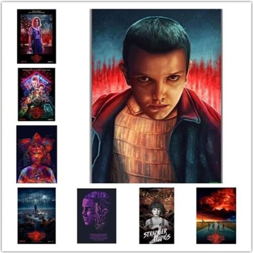 New hot Stranger things 8 poster 5D DIY Diamond painting Full Square Diamond embroidery Cross stitch Full Round Diamond mosaic