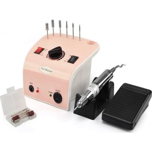 New 35000rmp Electricial Nail Drill Machine Professional Nail Polisher 35W Manicure Machine With Drill Bits Handle Kit Nail Tool